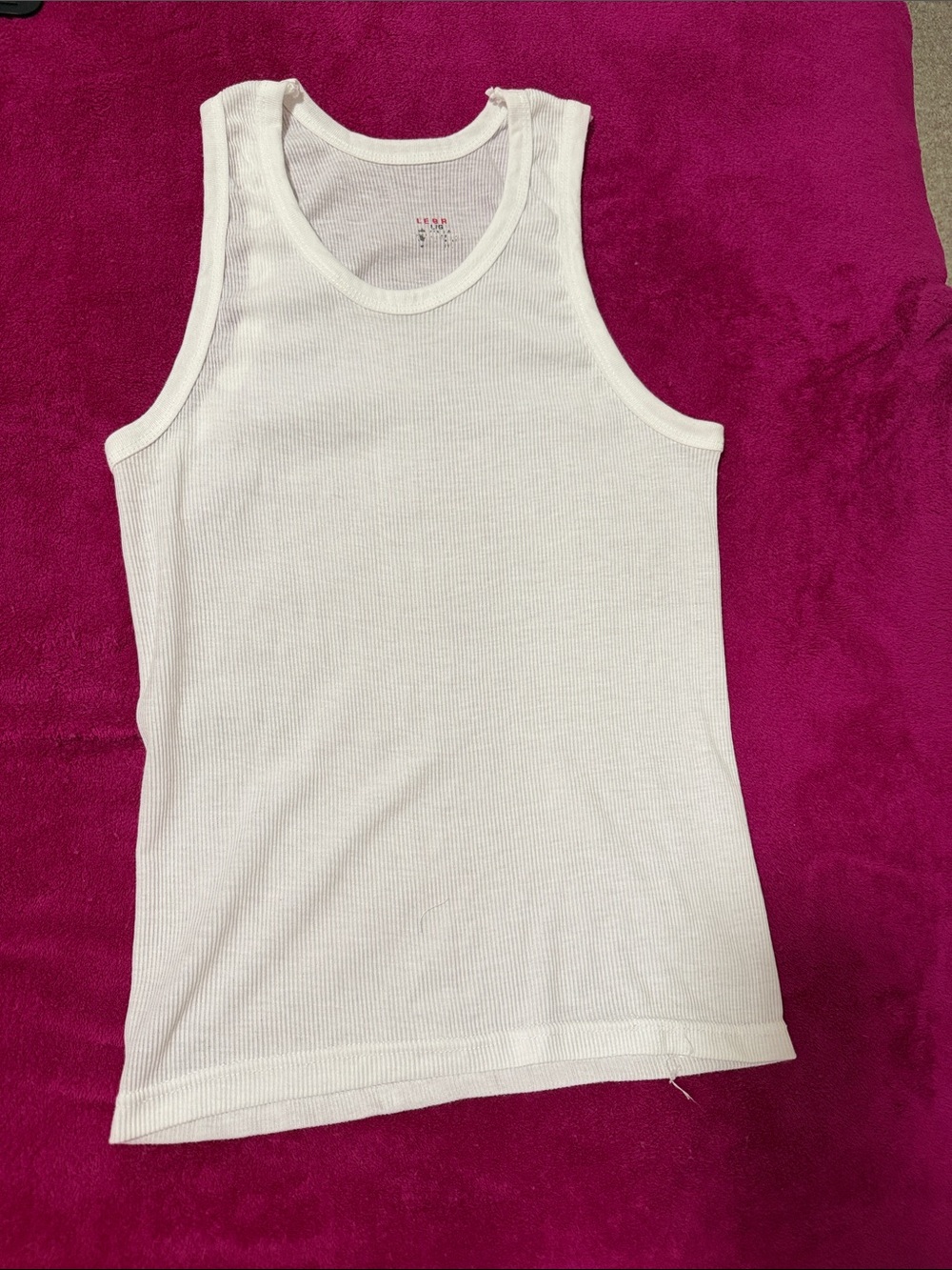 White Ribbed Tank Top
